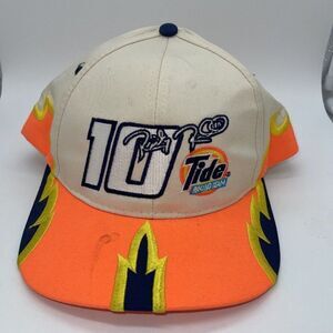 Vintage Snapback Tide Racing Ricky Rudd Hat Twill Embroidered Flame Design Cap